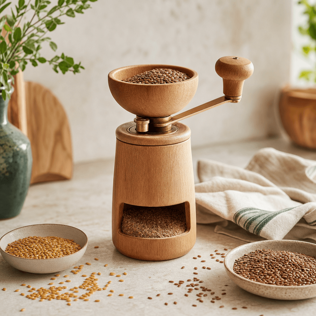 Ceramic Burr Hand Mill: Concept visual; final product photo pending physical sample confirmation.